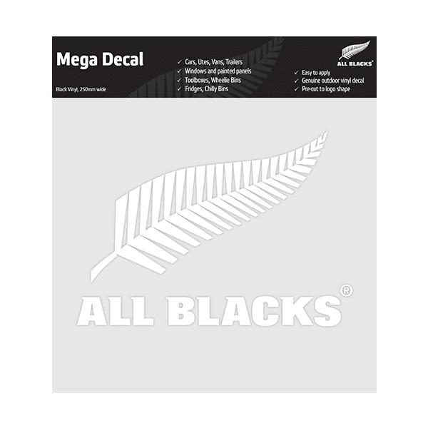 All Blacks Fern Mega Decal - White