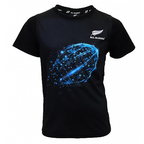 All Blacks Rugby Ball Graphic Kids T Shirt